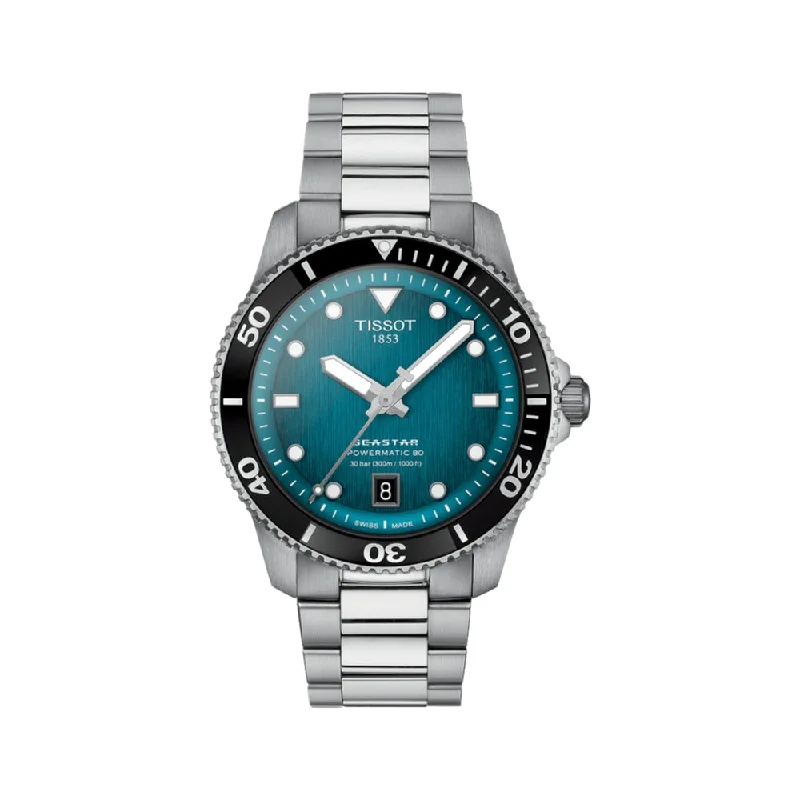 casual watches for everyday women -Seastar 1000 Automatic Turquoise Dial, 40 mm