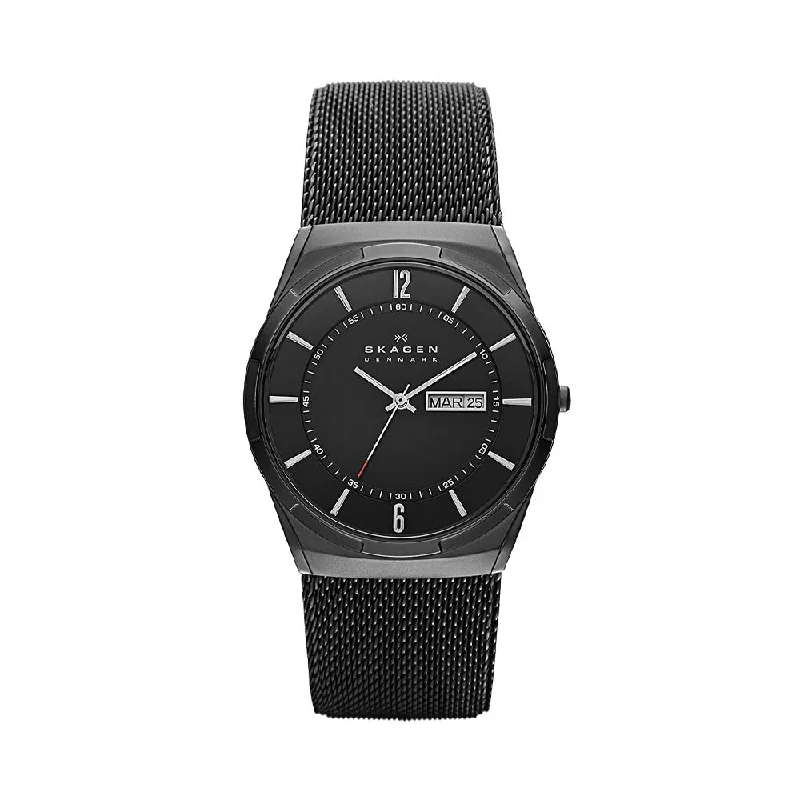 smartwatches for health monitoring -Skagen Aktiv Analog Black Dial Men's Watch-SKW6006