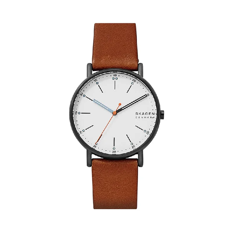 watches with GPS for hiking -Skagen Signatur SKW6374 Analog White Dial Men's Watch