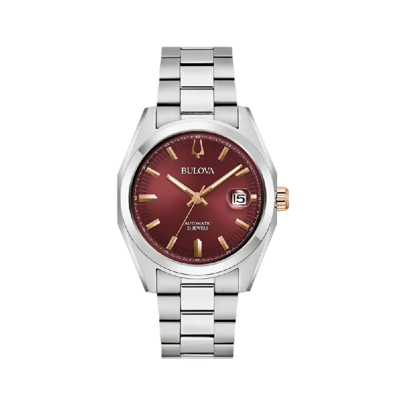 smartwatches for outdoor exploration -Surveyor Burgundy Dial, 39 mm