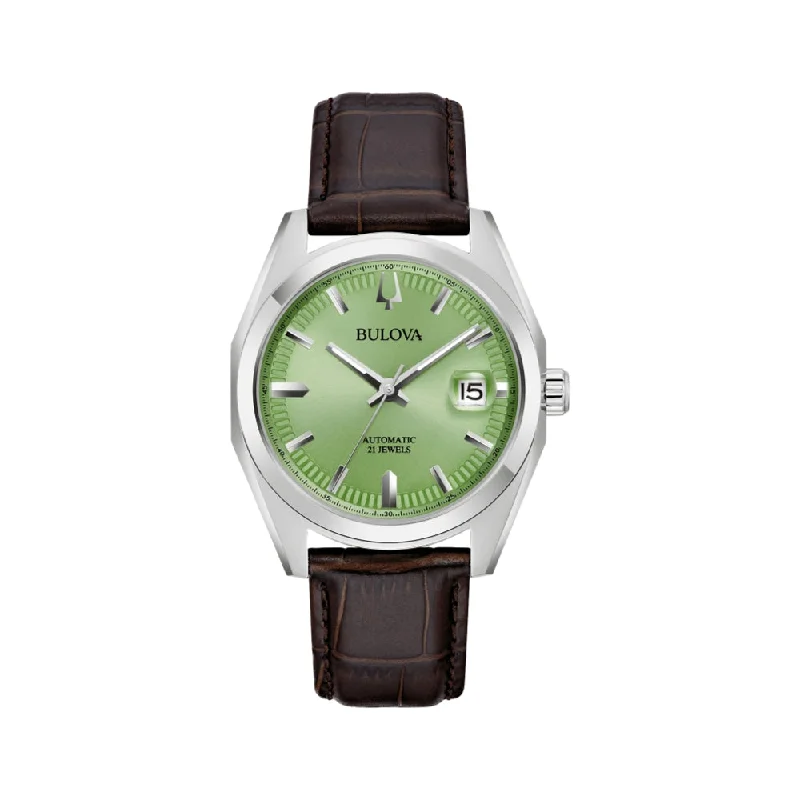 sophisticated watches for women with diamond accents -Surveyor Green Dial, 39 mm on Strap