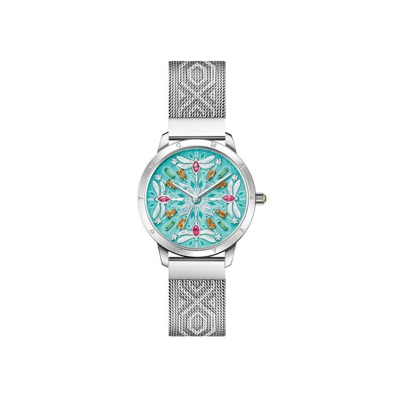 watches for men with classic elegance -Thomas Sabo Womens watch kaleidoscope dragonfly gold turquoise