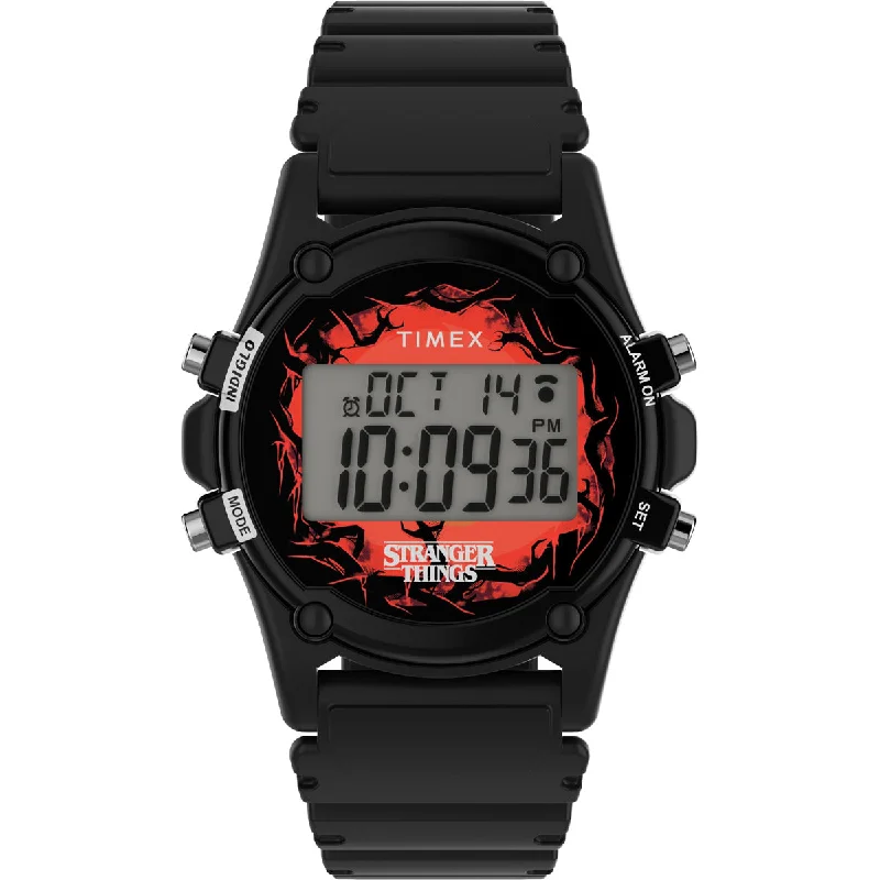 mechanical watches for fine collectors -Timex Stranger Things Atlantis Black Dial Men Watch -TW2V51000