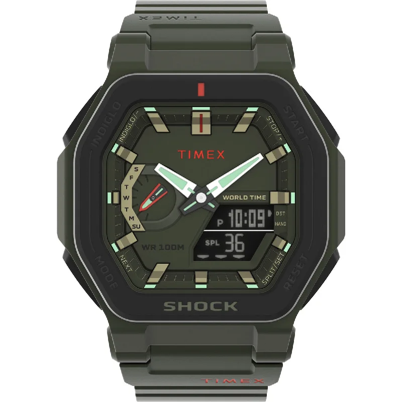 men’s watches with sporty designs -Timex Trend 3 Hands Men's Analog Green Dial Coloured Quartz Watch - TW2V35400UJ