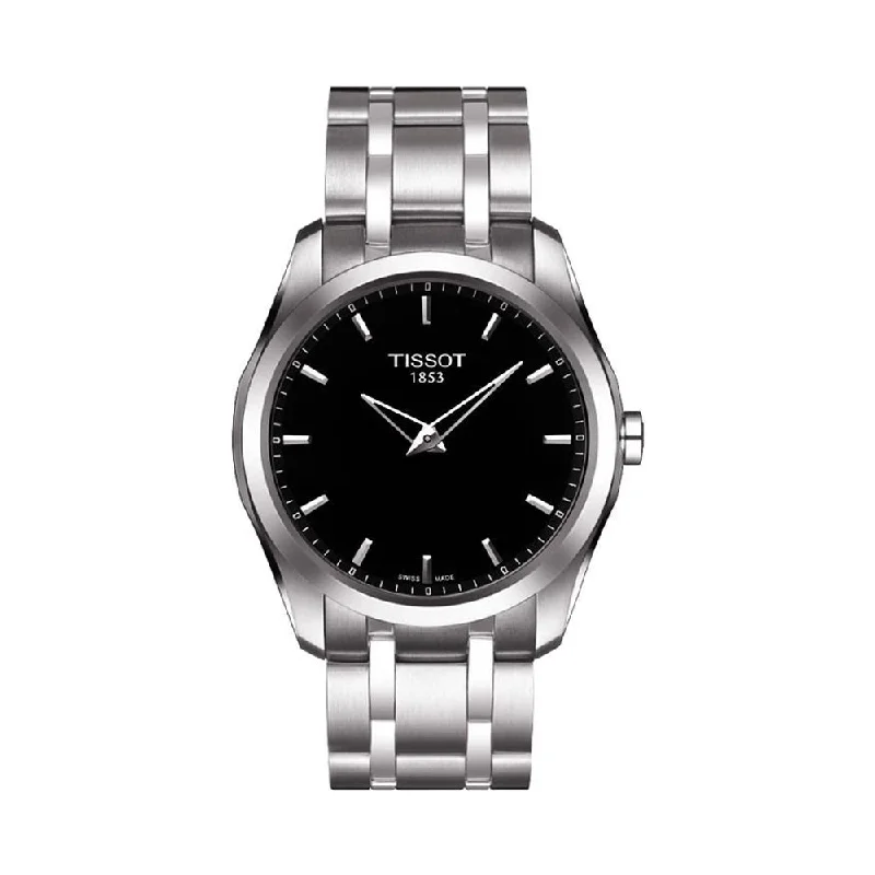 watches with bright LED screens -Tissot Couturier Secret Date T0354461105100 Men Watch