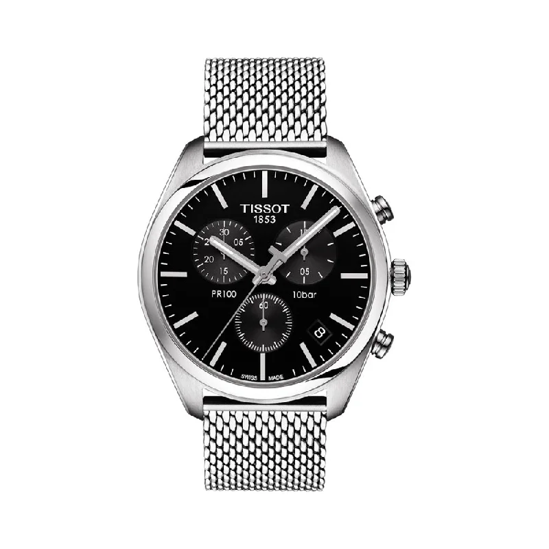 fashion-forward watches for men -Tissot PR 100 Chronograph T1014171105101 Men Watch