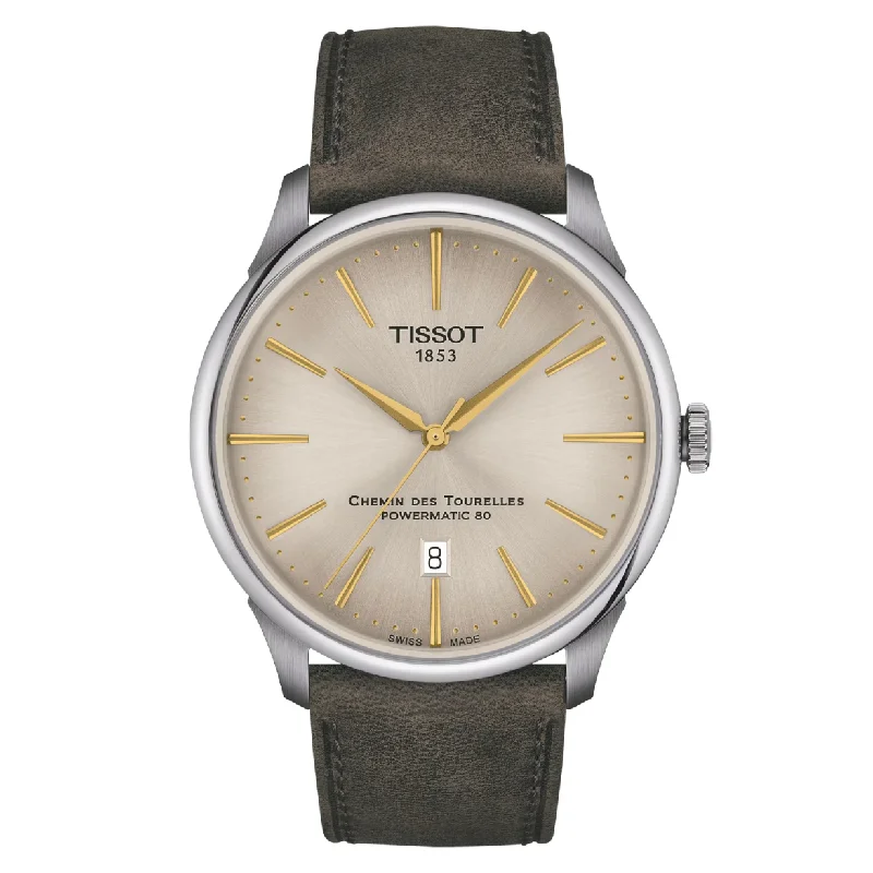 rose gold-plated watches for women -Tissot T-Classic Ivory Dial Men 42mm