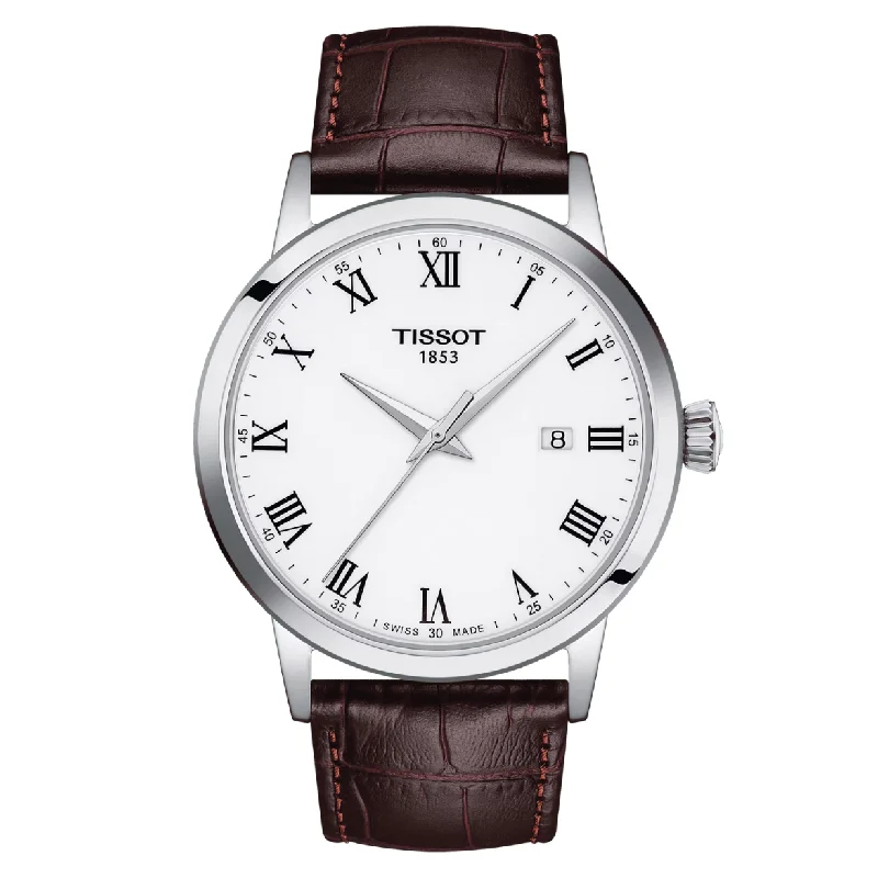 best luxury sports watches for men -Tissot T-Classic White Dial Men 42mm