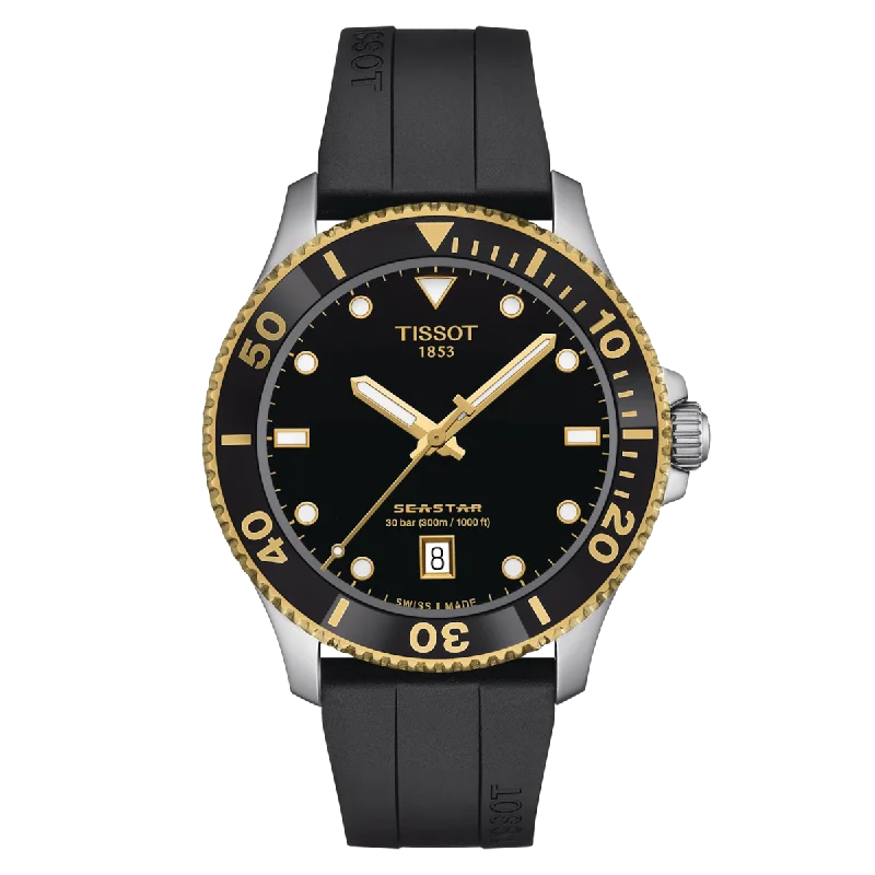 classic men’s watches for formal wear -Tissot T-Sport Black Dial Men 40mm