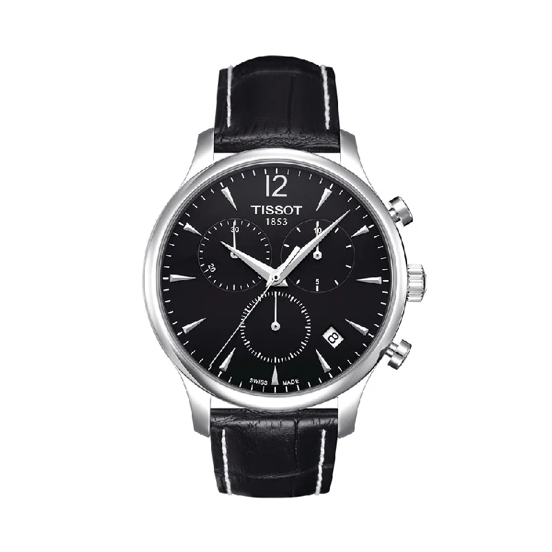 smartwatches with heart rate monitor -Tissot Tradition Chronograph T0636171605700 Men Watch