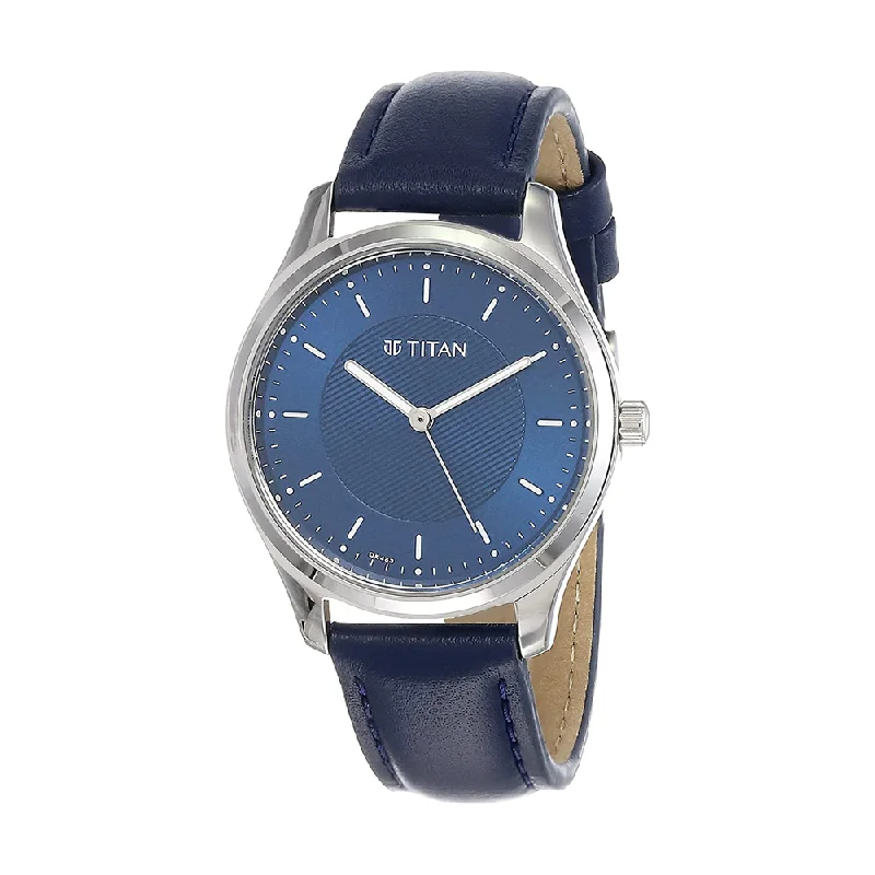 sleek women’s watches with metal straps -Titan Neo Analog Blue Dial Women's Watch 2639SL02