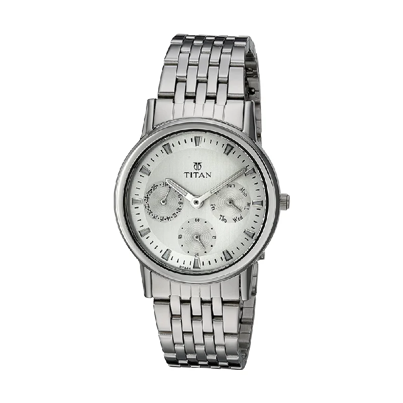 luxury watches for men -Titan NJ2557SM01 Analog White Dial Watch For Women