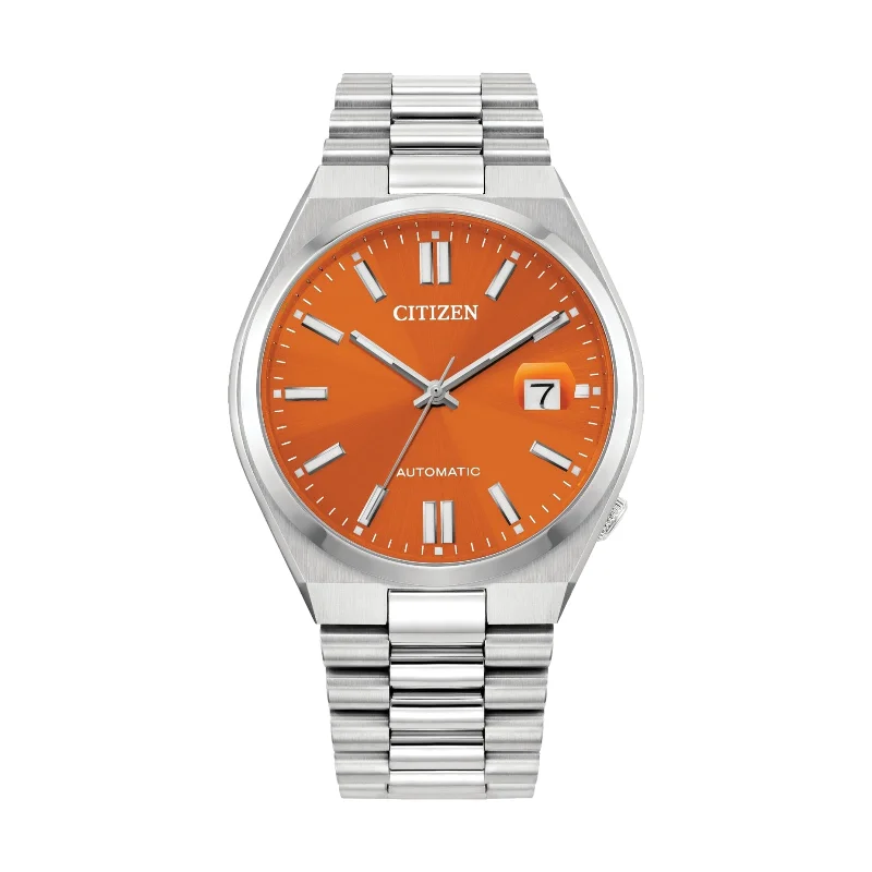 custom watches for personal branding -Tsuyosa Orange Dial, 40 mm