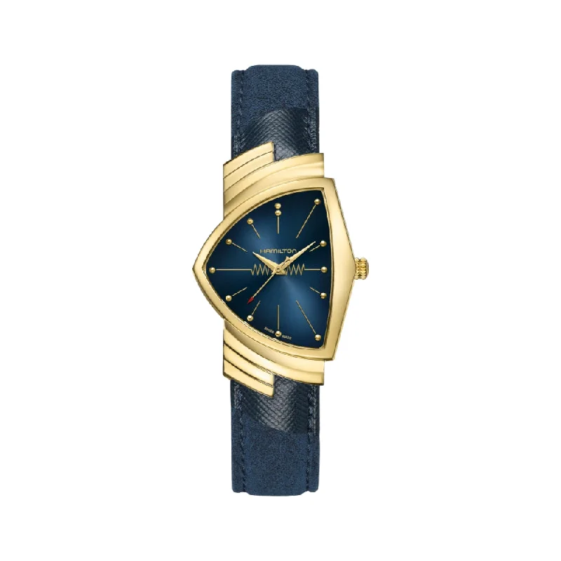 best luxury sports watches for men -Ventura L Classic Blue Dial Gold PVD on Strap