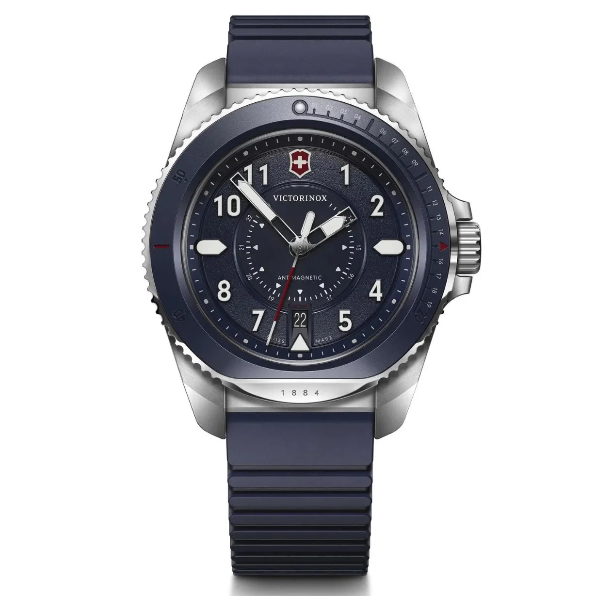 solar powered watches for outdoor use -Victorinox Journey 1884 Blue Dial Men 43mm