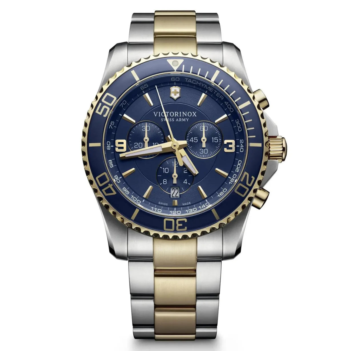 watches with interchangeable straps for women -Victorinox Maverick Chronograph Blue Dial Men 43MM