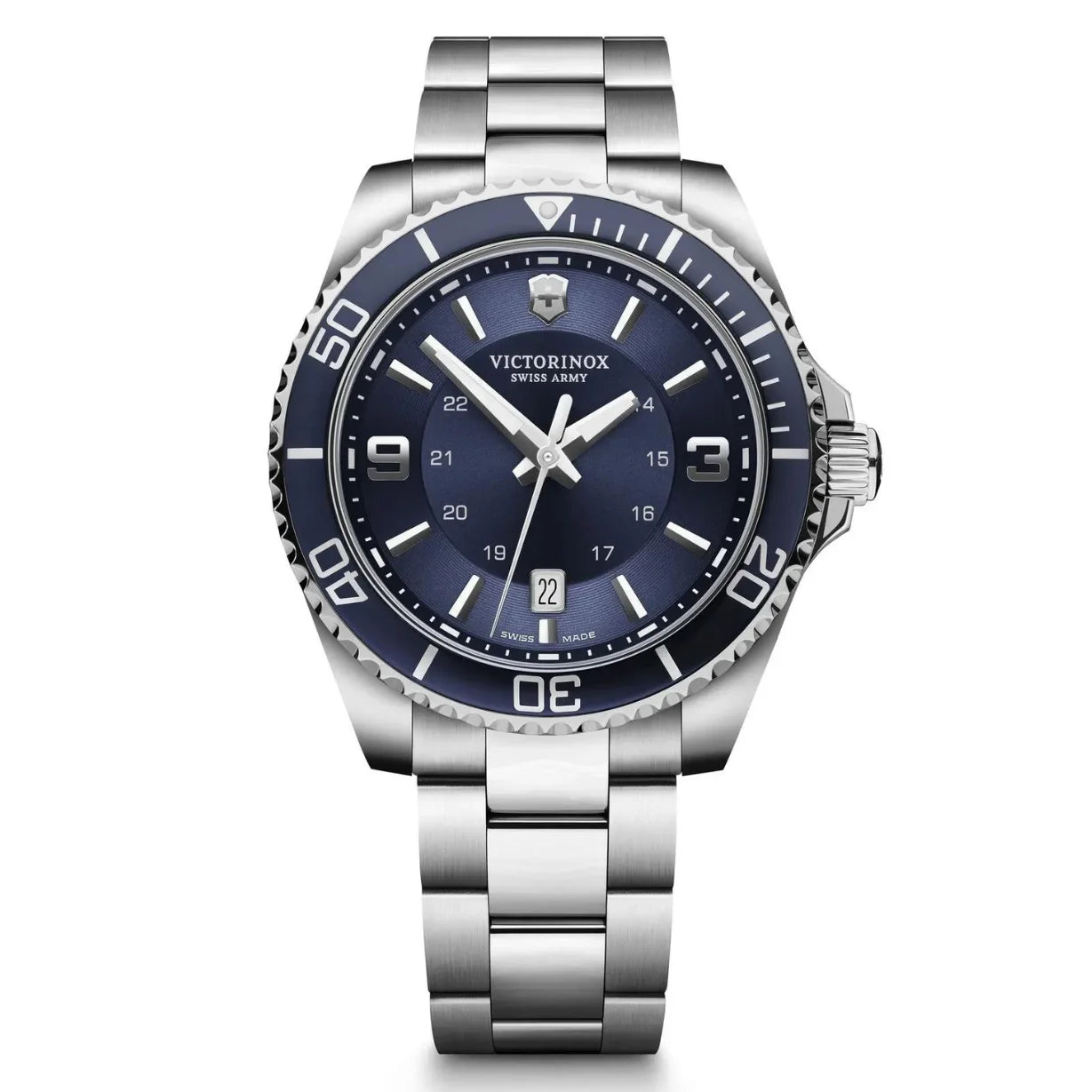 titanium watches for durability -Victorinox Maverick Large Blue Dial Men 43mm