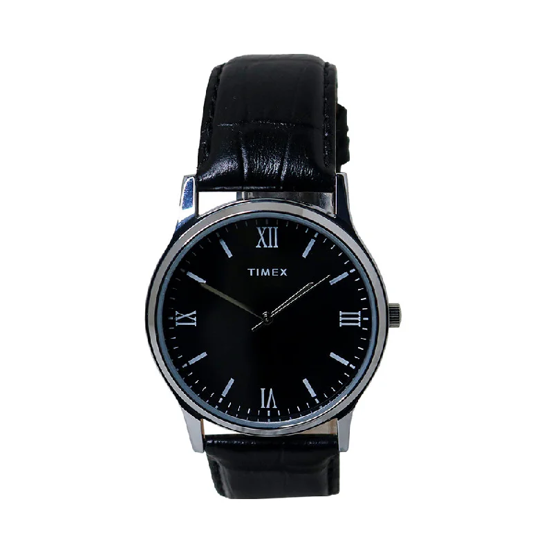 automatic watches with moon phase -Analog 3-Hand 39mm Leather Band