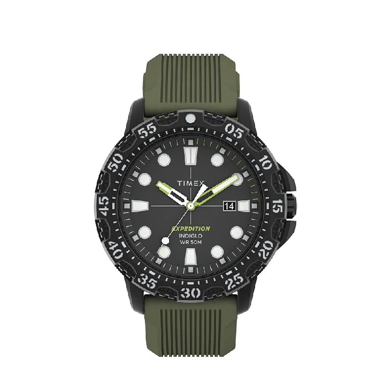 digital watches for outdoor enthusiasts -Expedition® Gallatin Date 44mm Rubber Band