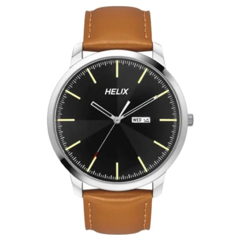 women’s watches with simple design -Helix Analog Black & Brown