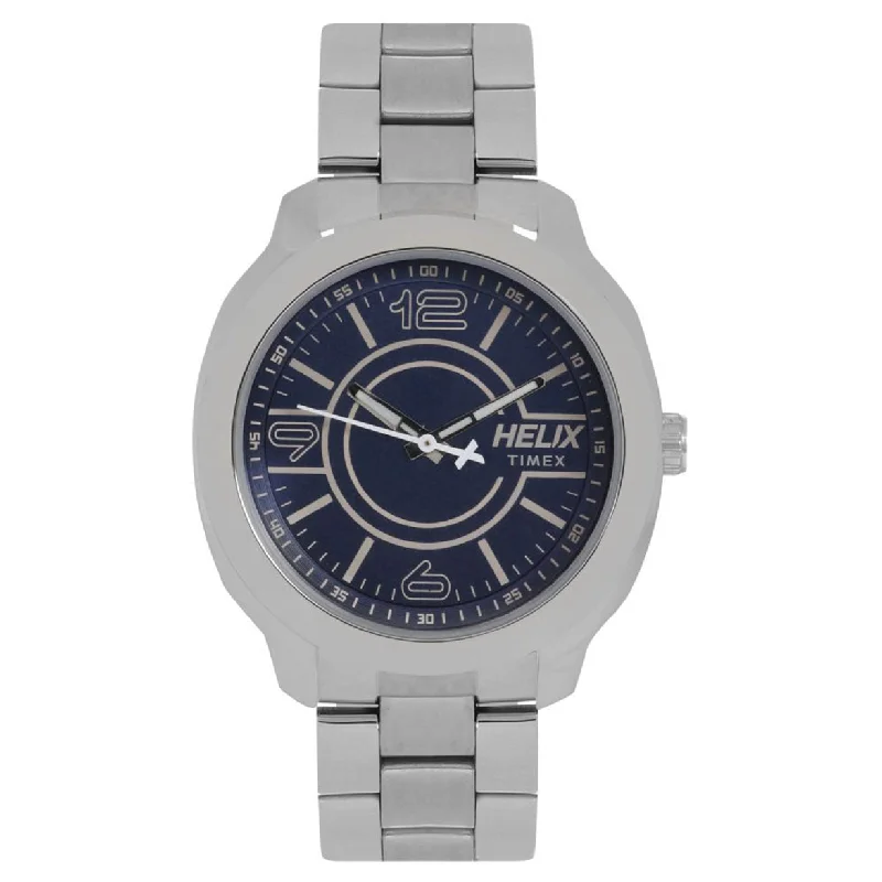 watches for men with intricate designs -Helix Blue Dial