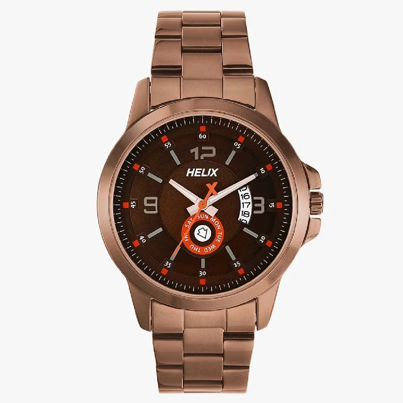 customizable watches for gifts -Helix Brown Strap