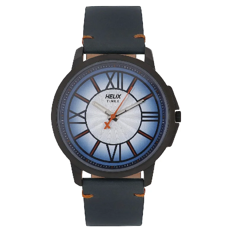 mechanical watches with gold accents -Gusto Blue Dial