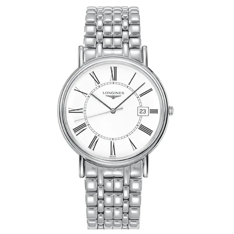 watches for men with classic elegance -Longines Presence White Dial Unisex 38.5mm