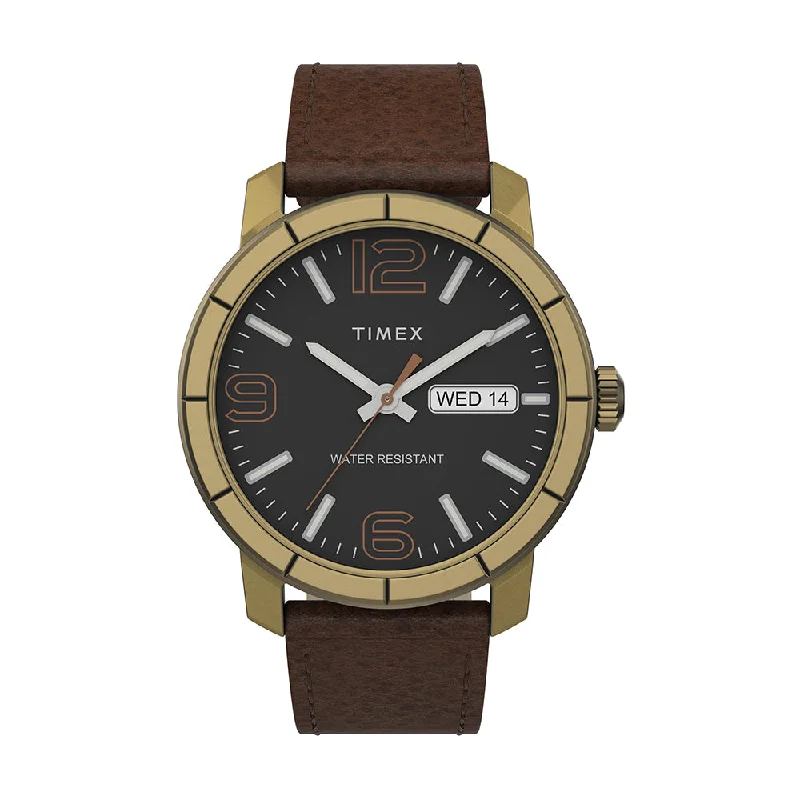 durable watches for extreme sports -Mod 44 Day-Date 44mm Leather Band