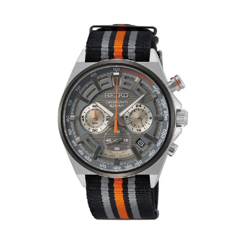 analog watches for men with date function -SEIKO SSB403P1 Discover More Chronograph Watch For Men