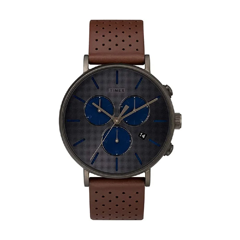 affordable designer watches for men -Supernova Chronograph 41mm Leather Band