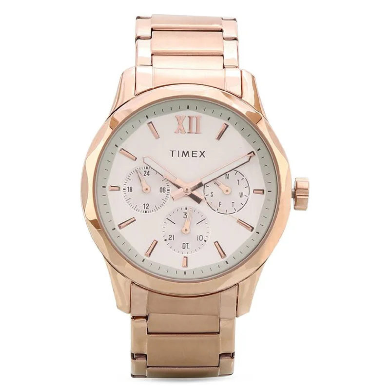 watches for adventure-loving women -Empera Analog Silver Dial & Rose Gold Strap