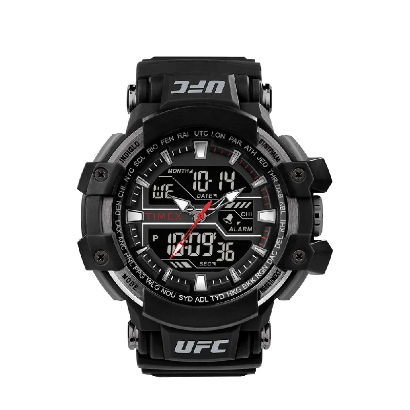 sporty women’s watches for daily use -Timex UFC Combat Anadigi 53mm Resin Band